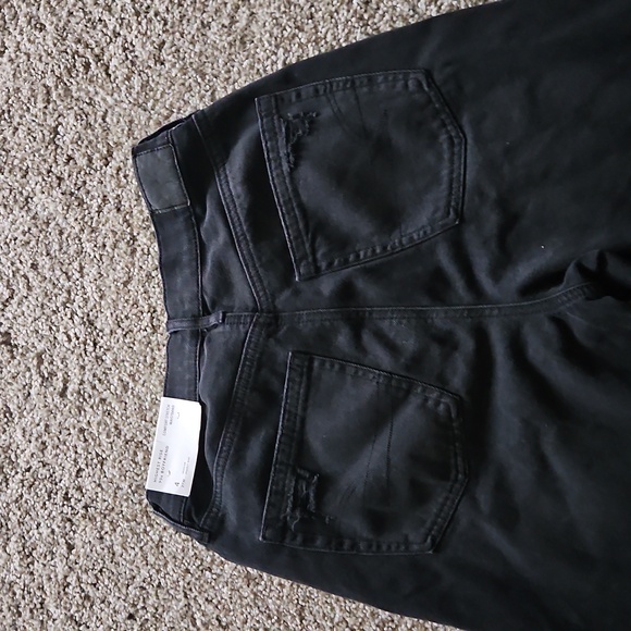 American Eagle AE Ripped Highest Waist '90s Boyfriend Jean in Rocker Black NEW - Picture 5 of 7